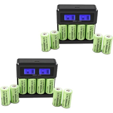 Batería de litio, capacidad de 1500 mAh, recargable, 16 baterías (1/2)