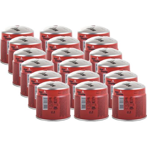 Pack de 18 Cartouches de gaz 190g Perçable Butane Propane Sécurité stop-gaz ALPENTECH