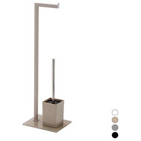 PIED DE SALLE DE BAIN COLONNE PORTE-BALAI BASE EN VERRE Dimensions : Gris