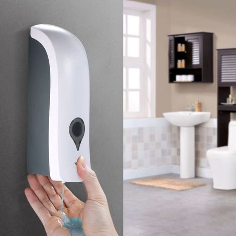 300 ML Wall Mounted Soap Dispenser, No Drilling, Single Head Manual Soap Dispenser, Bathroom Shower Gel Liquid Shampoo Holder, Shower Soap Dispenser