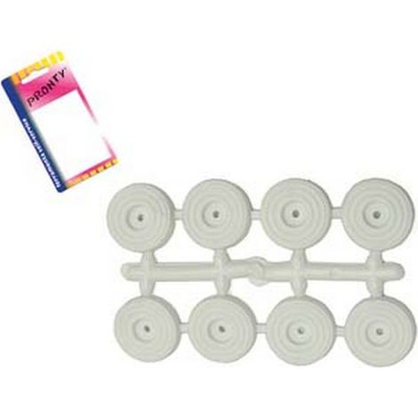 12BL PARACOLPI SOTTOSEDIE BASSI IN PLASTICA BIANCHI - mm.25x5h., in bl. pz.8