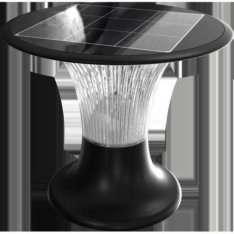 V-TAC 15W Solar-LED-Bodenlampe LFP 3,2V Schwarz CCT Kaltweiß+Naturweiß IP65