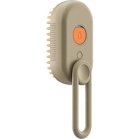Brosse pour animaux, brosse vapeur pour chevaux, brosse vapeur autonettoyante pour animaux, brosse vapeur électrique rechargeable pour animaux (couleur café) (1/5)