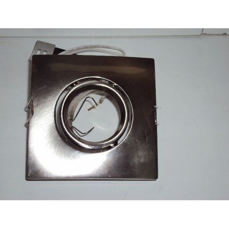 ABIAL10435 : Spot carre basculant antares alu brosse pour dichro gu5,3 50
