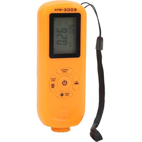 Jauge d'épaisseur de revêtement de peinture, mesureur de profondeur 3 unités µm mm mils pour la fabrication d'écrans verticaux orange (1/5)