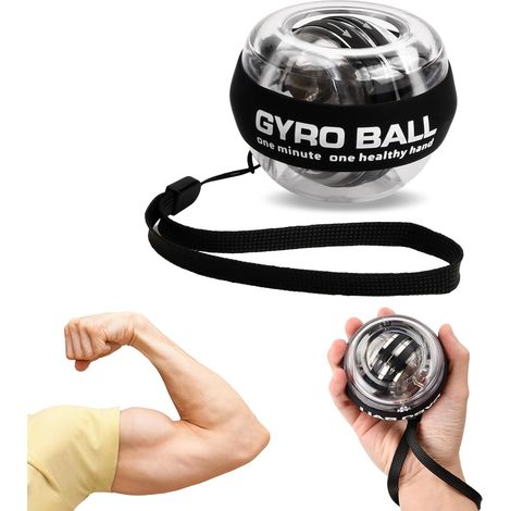 Gyroscopes d'exercise à Main, Gyro Ball Boule de Poignet Exercices De Poignet à DéMarrage Automatique Balle De Force, Balle Reeducation Main Appareil Musculation Muscler Bras (1/5)