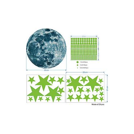 Leuchtende Sterne 435 – Wandaufkleber fürs Schlafzimmer. Leuchtende Wand- und Deckensterne, die im Dunkeln leuchten. Ideale Deko-Accessoires fürs Schlafzimmer.