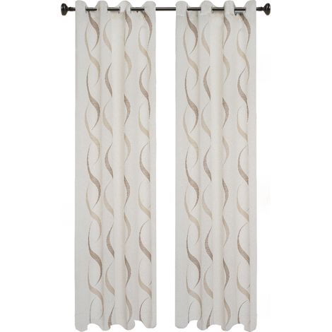 Tende Finestra con Occhielli 4 Cm a Pannello modello Debora 1Tenda - Beige (1/4)