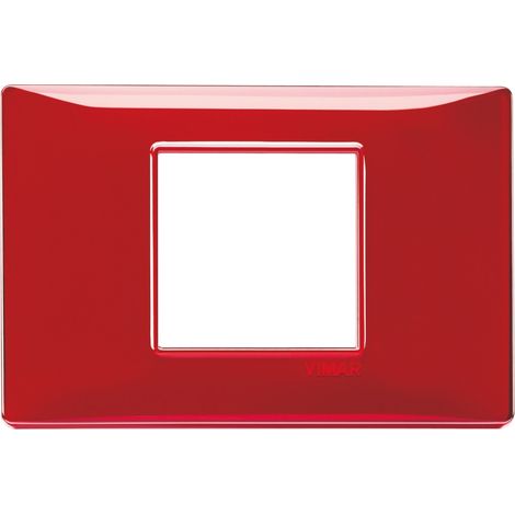 Placca 2M Centrali Reflex Rubino VIMAR 14652.51