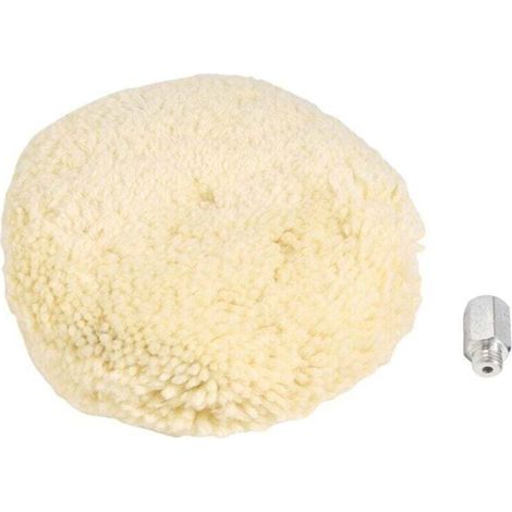 Tampon de Polissage en Laine à Double Face 7 Pouces avec Boulon 5/8 (Paquet 1) (1/4)