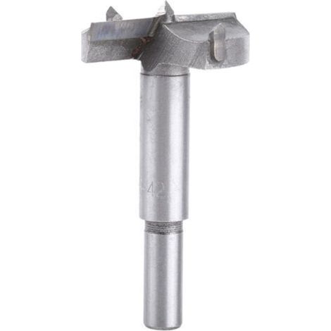 Marhynchus Foret Forstner en Carbure cémenté Dur, Outil de Coupe de Trou à Fond Plat, Alésage du Bois, Coupe Précise avec Bords Radiaux (42MM)