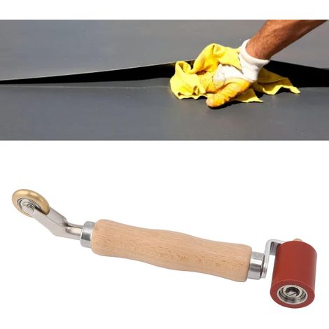 Rouleau presseur 2 en 1 résistant aux hautes températures pour revêtements de sol, rouleau de papier peint, rouleau de couture à double tête, rouleau de pression en laiton pour rebords de bâches en (1/5)
