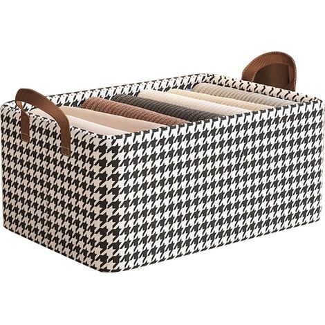 Boîte De Rangement Pour Jeans - Organiseur Pliable Pour Armoire - Grille Extra Large - Poignées Renforcées - 40 x 28 x 20 cm - 1 Pièce (1/5)