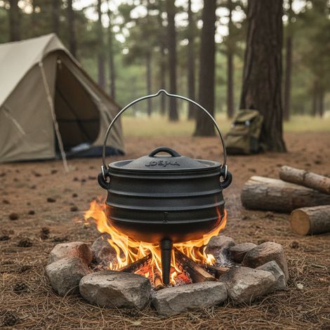 Dutch Oven Madagaskar 3L Lagerfeuer Feuerstelle Schmortopf Gusseisen Gusstopf (1/5)