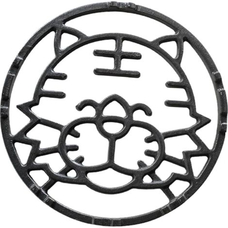 1 Soporte para estufa, diseño de tigre, hierro fundido, antideslizante, estable, para wok y cacerola, cocina (1/5)