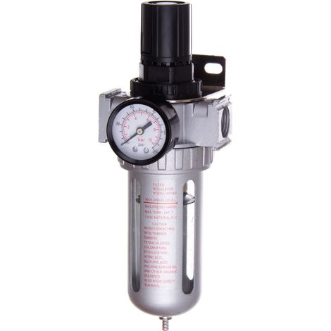 Luftfilter, Dörrgerät, Druckminderer, 5 µm, Kompressor, 1/2-Zoll-Regler (1/4)