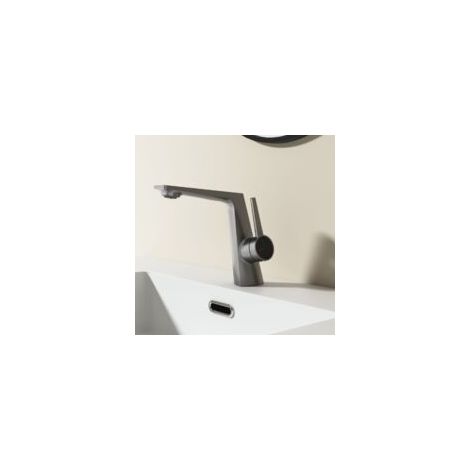 Miscelatore acqua calda e fredda con tubo flessibile, grigio canna di fucile - Crezuo (1/4)