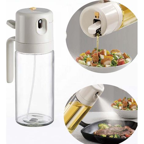CCYKXA  Spray huile cuisine,vaporisateur huile d'olive,spray huile cuisine 2 en 1 vaporisateur huile,pulvérisateur d'huile premium pour cuisine et friteuse d'air 600 ml spray huile cuisine anti-goutte (1/5)