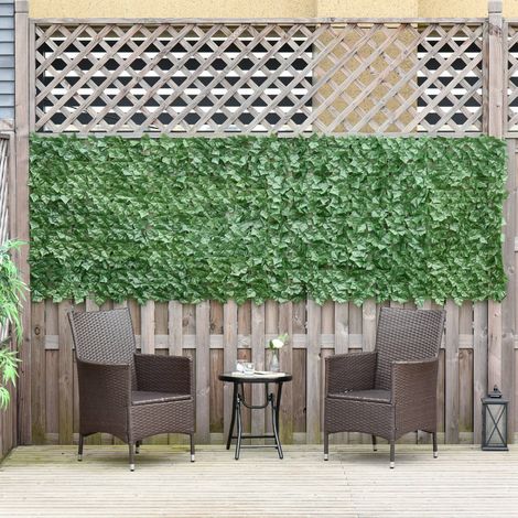 Seto Artificial Ocultación Jardín en Rollo 3x1 m Valla de Privacidad de Hiedra Artificial para Balcón Exterior (1/5)