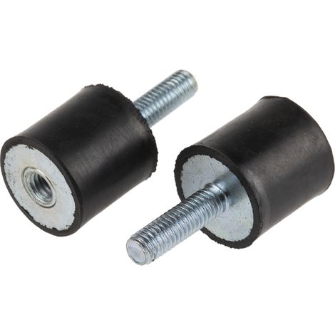 Bobine mâle à femelle RS PRO M6 Ø 20mm en Caoutchouc naturel ( Prix pour Sachet de 8 )