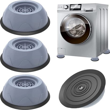 Patins anti-vibrations pour lave-linge, absorption des chocs et réduction du bruit, taille universelle, matériau de haute qualité pour une absorption optimale des chocs-AquaForge (1/5)