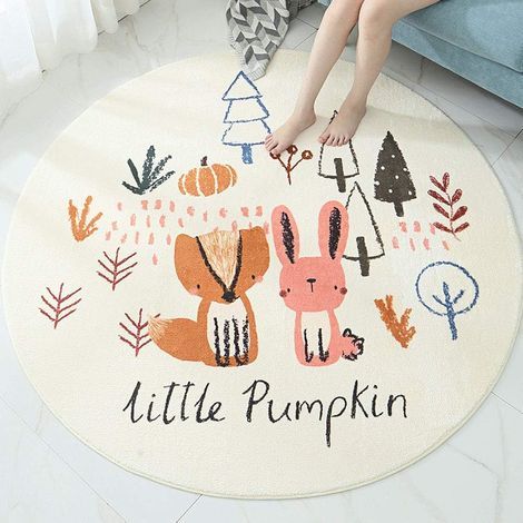 Tapis De Décoration Tapis De Zone Lavables Rond Duveteux Grands Coussinets Protecteurs Tapis Pour Enfants Pour Salon Chambre Tapis De Jeu Enfant Bebe Tapis De Chambre D'enfant 60 Cm Type 04 (1/5)
