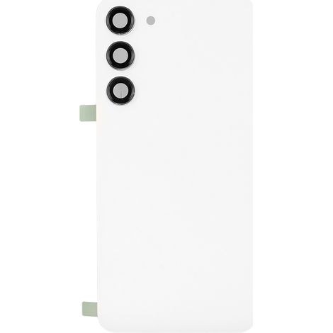 Kit de coque arrière en verre trempé avec plaque de pression pour Samsung Galaxy S23 Plus blanc (1/5)