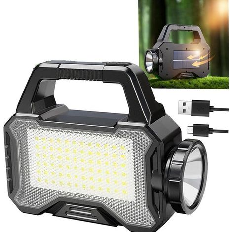 Torcia/lampada da campeggio a LED multifunzionale ad energia solare, 10000 lumen (1/5)