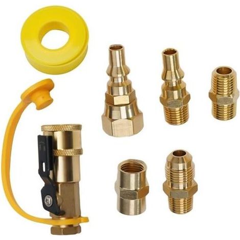 BRICOOMARKET Kit de raccordement rapide pour propane de VR, raccord évasé 3/8\\ (1/4)