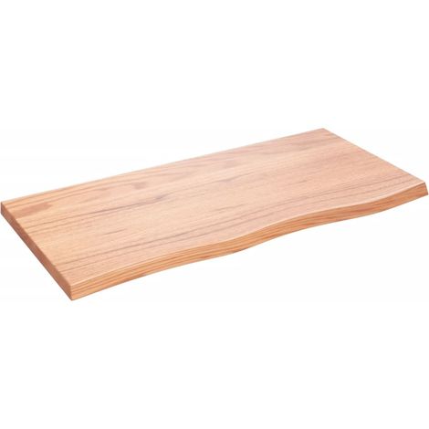 Étagère murale multiposition - Meuble Étagère murale marron clair 100x50x4cm bois chêne massif traité -BV55936 (1/4)