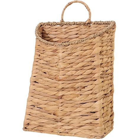 Panier Mural pour Fleurs - Rotin Tissé Rustique Porte-Décoratif pour le Mur Pour Cuisine de Style Campagnard Salon Salle À Manger Jardin Fruits Légumes Snacks (1/5)