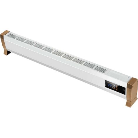 Termoconvettore Elettrico 1800w Ultra Sottile Con Telecomando Mpc Alacant 1800w Installazione a Pavimento Struttura In Metallo Bianco Riscaldamento Silenzioso a Convezione Naturale