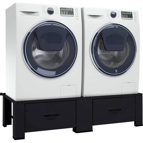 Socle pour Machine à Laver 2 pcs Noir 127 x 54,5 x 32,5 cm (1/5)