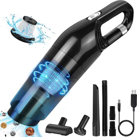 Akku Staubsauger Handstaubsauger, Auto-Staubsauger kabelloser multifunktionaler, 120W Multifunktionaler Hand-staubsauger mit Extra Langem Fugendüse für Auto, Zuhause (1/5)