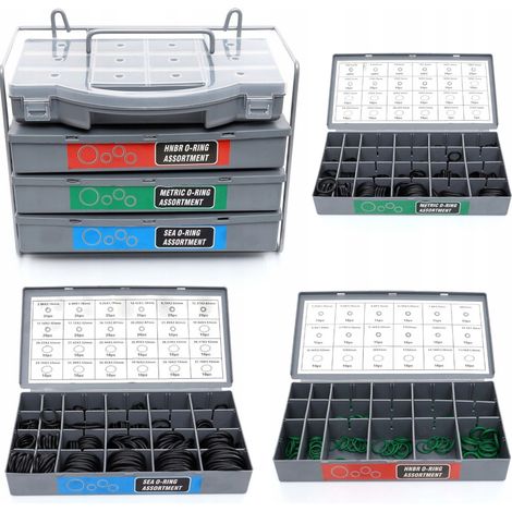 Juego de juntas tóricas métricas de 900 piezas Kraft&Dele KD10505 (1/5)