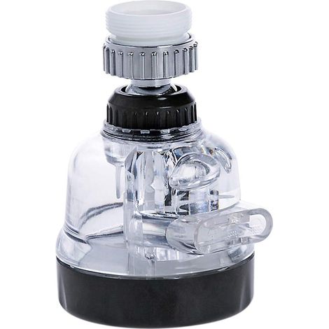 Aérateur et diffuseur d'eau pivotant 2 en 1 pour robinet - Buse haut de gamme pour économiser l'eau dans la cuisine et la salle de bain (1/5)