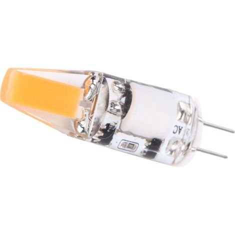 Ampoule G4 COB 3W 400LM à 2 broches pour lustre, plafonnier ou lampe de table, 12V AC/DC, blanc chaud 2700K-3100K (1/5)