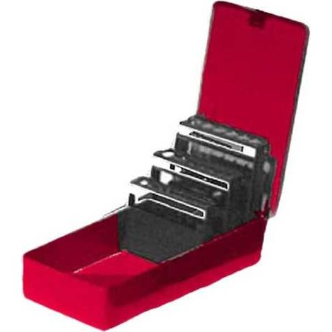 Caja de puntas elicoidales de metal, 25 piezas, vacía, Krino (1/2)