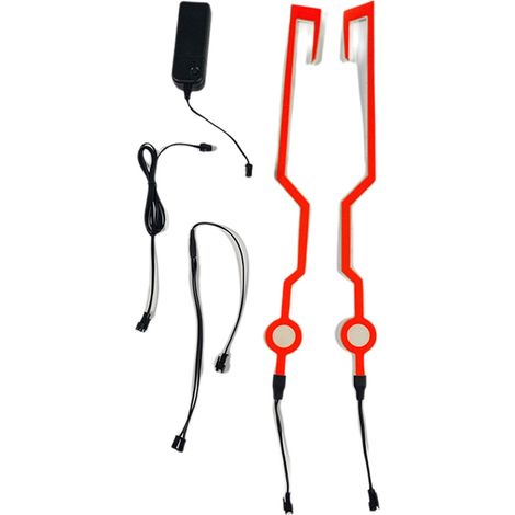 1 Bande lumineuse à clip, éclairage nocturne casque moto, élément EL lumière froide, accessoire sécurité route (1/5)
