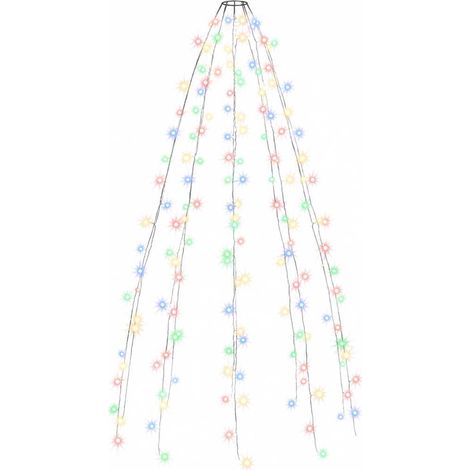 Guirlande lumineuse sapin de Noël 180 LED 8 fonctions USB PVC colorée hauteur 180 cm (1/5)