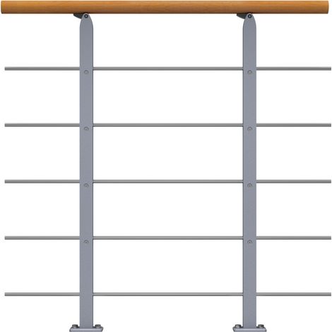 Dolle Brüstungsgeländer Erweiterungs-Set - Buche Unterkonstruktion Perlgrau - Frankfurt, Hamburg, Berlin, Sydney