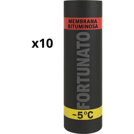 Membrana bituminosa impermeabilizzante casasciutta 4 kg/mq -5°c 10 rotoli 1x10 m (1/5)