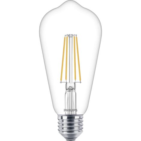 Philips LED 76305300 LED CEE E (A - G) E27 forme spéciale 7 W = 60 W blanc chaud (Ø x L) 6.4 cm x 14 cm 1 pc(s) A860102 (1/5)
