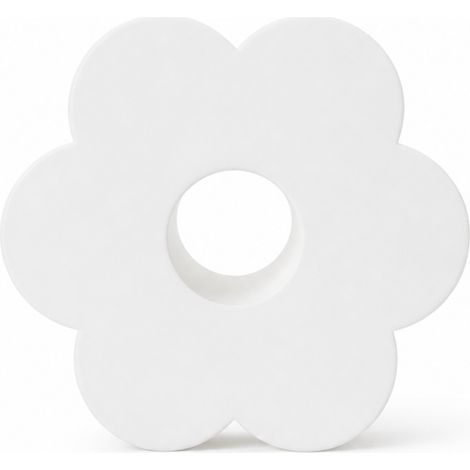 Vaso decorativo bianco a forma di fiore, design moderno