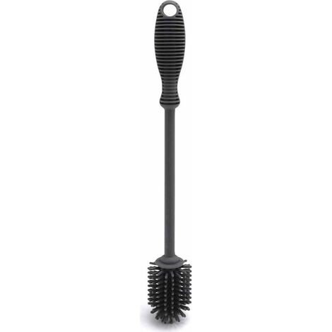 Brosse de nettoyage en silicone, manche de 25 cm de long, convient aux bouteilles isothermes, bouteilles d'eau, vases et verrerie, particulièrement adaptée aux petites bouteilles (1 pièce par paquet).