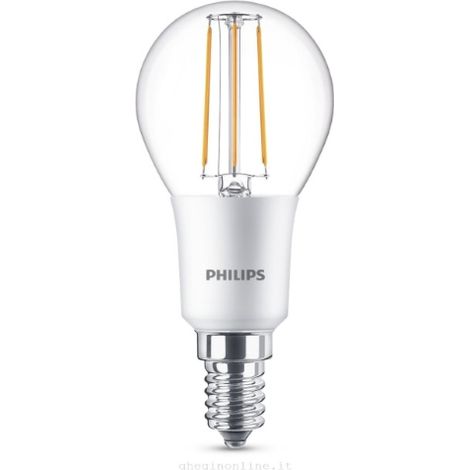Philips Lighting Sferica (Regolabile) Lampadina LED Classic Sfera E14, 4.5 W, Bianco, Confezione da 1 [Classe di efficienza energetica A++]