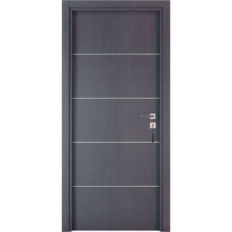 Bloc-porte pose fin de chantier collection PREMIUM Seymour, H.204 x l.83 cm, aspect chêne cendré, réversible - Reivilo