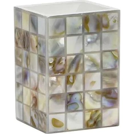 AQUASANIT Perl bicchiere poliresina decori con mosaico effetto madreperla codice prod: QD9100MA (1/3)