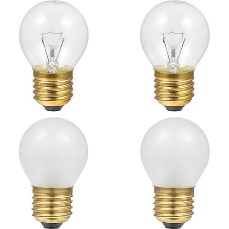 Lot de 4 ampoules de four à culot E27, résistantes aux hautes températures, en tungstène, 40 W-4x7cm