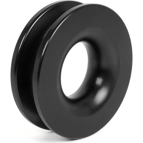 Car modification parts, tow wheel, trailer rescue winch, pulley, recovery ring, winch pulley - Black (1/4)